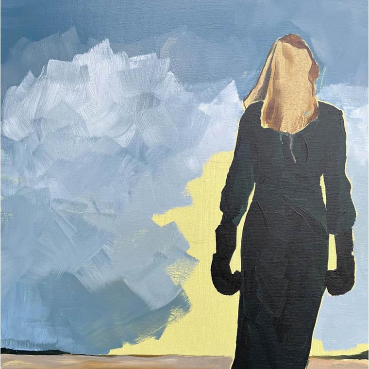 Maleri af kvinde af Agnete Brinch